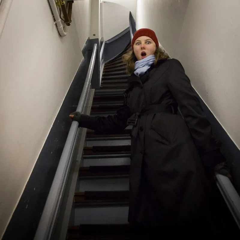 Steep stairs