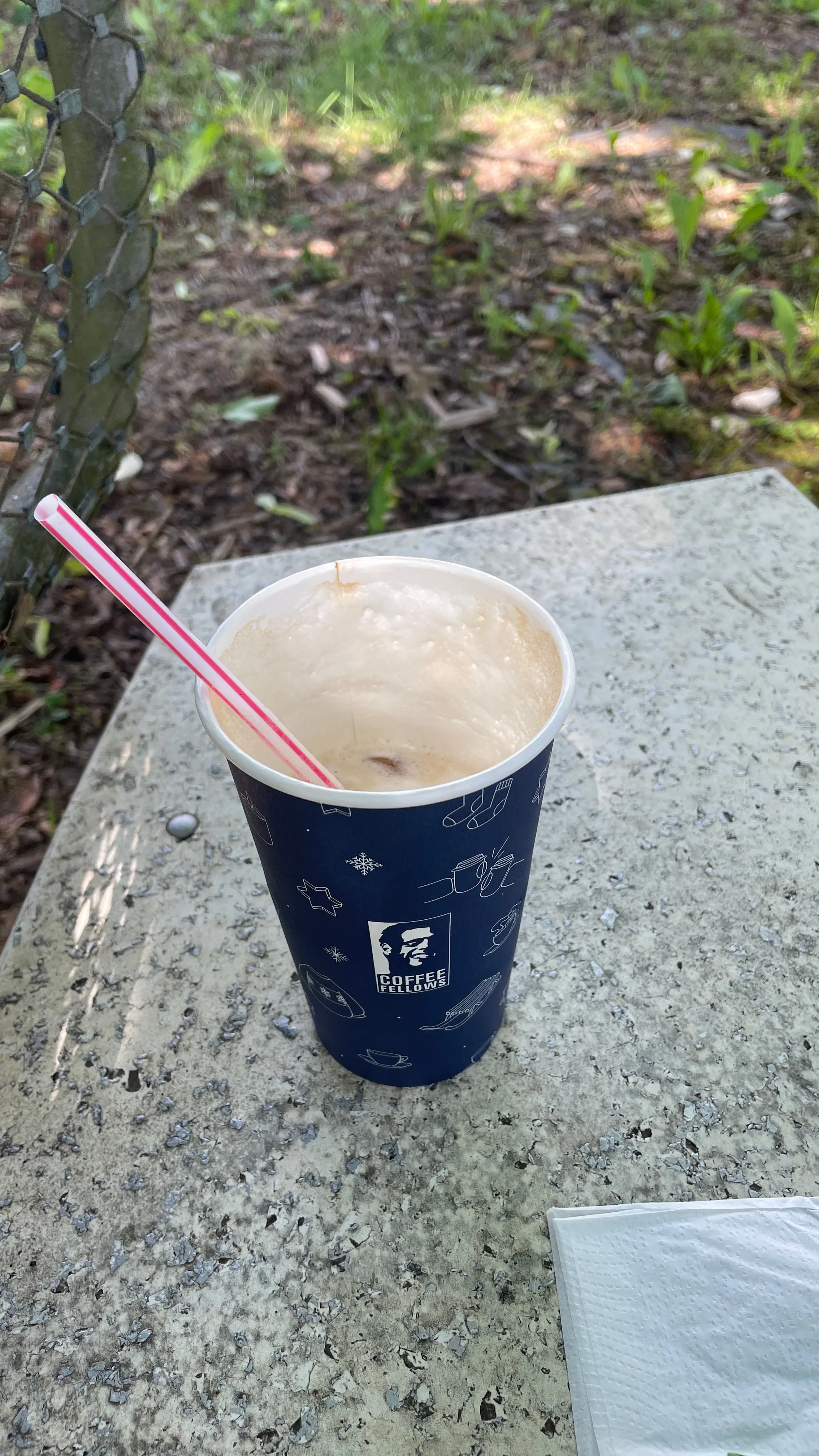 German service station iced coffee